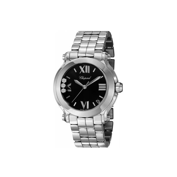 Chopard Happy Sport Round 36mm Black Dial with Three Floating Di